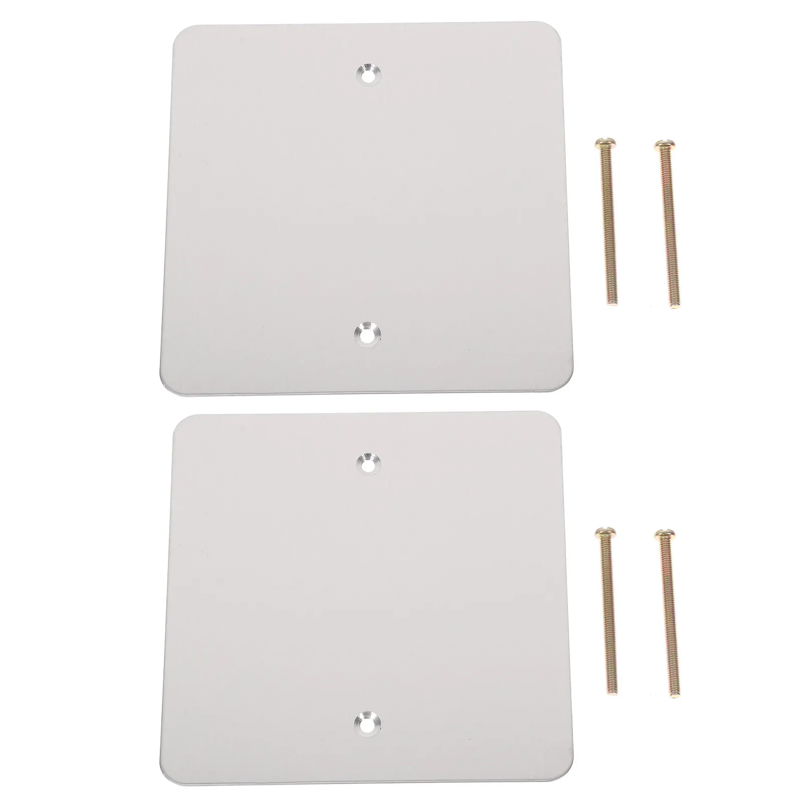 2Pcs Premium Stainless Steel Electrical Box Cover Blank Wall Plate for Outlet Wiring Applications Ceiling Cover Plate Access