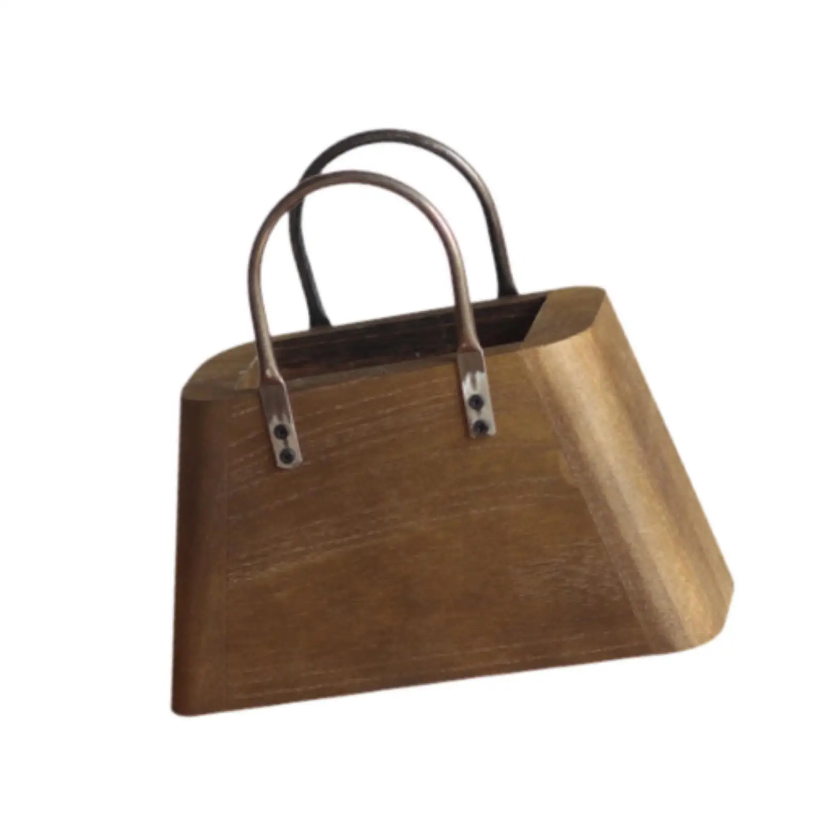Vintage Wooden Flower Basket Creative Handbag Pot Decorative Planter Holder for Living Room Garden Decor