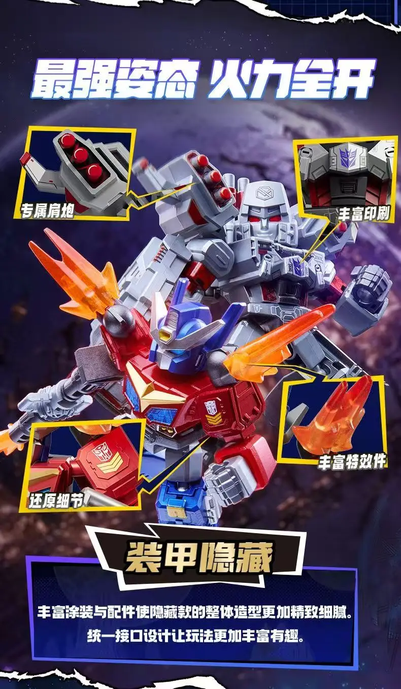 Neue Original Blokees Transformers Defender Version Wave 8 Blind Box Seltene Figur Stellar Optimus Prime Megatro Mystery Box Geschenk – Detail 6