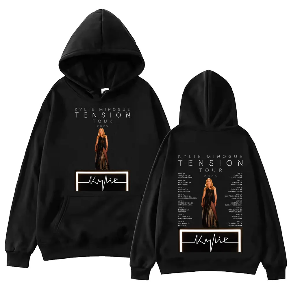 Kylie Minogue Tension World Tour 2025 Sudadera con capucha Harajuku Hip Hop Jersey Tops Sudadera Fans Regalo