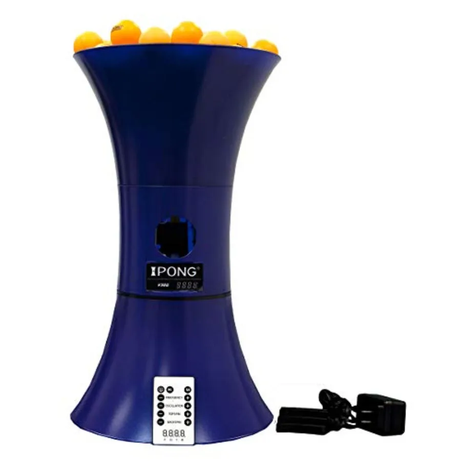 

Table tennis training robot for solo practice ABS plastic blue automatic 40mm ball serving without playback mode