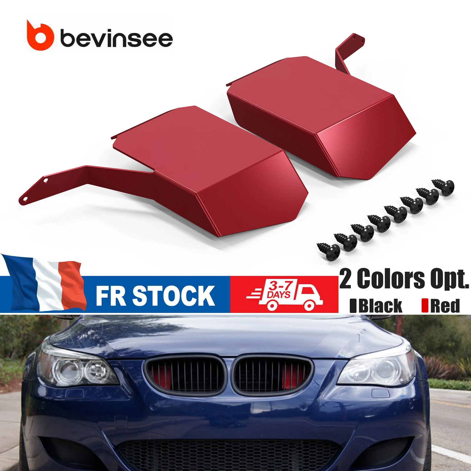 Image of 2 Stück Aluminium-Lufteinlasskufen für BMW E60 E61 520i 525i 530i 535i 520d 525d 530d 535d M5 2007-2010