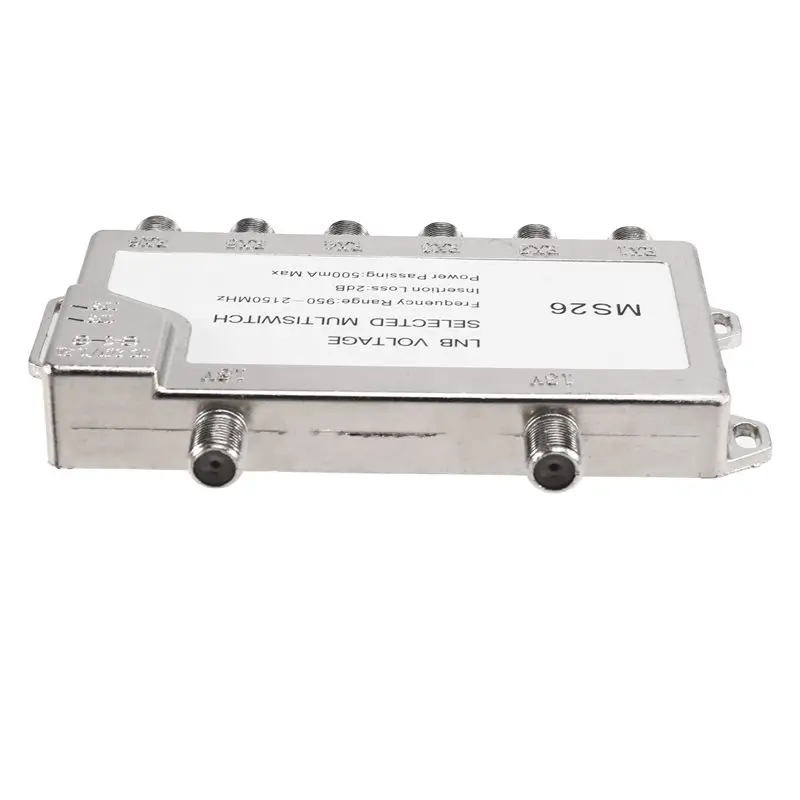 Y23A-Waterproof Stand-Alone TV Switch 2 Input 6 Satellite Multiswitch 950-2150Mhz Antenna Cable 2 In 6 Out Diseqc LNB Power