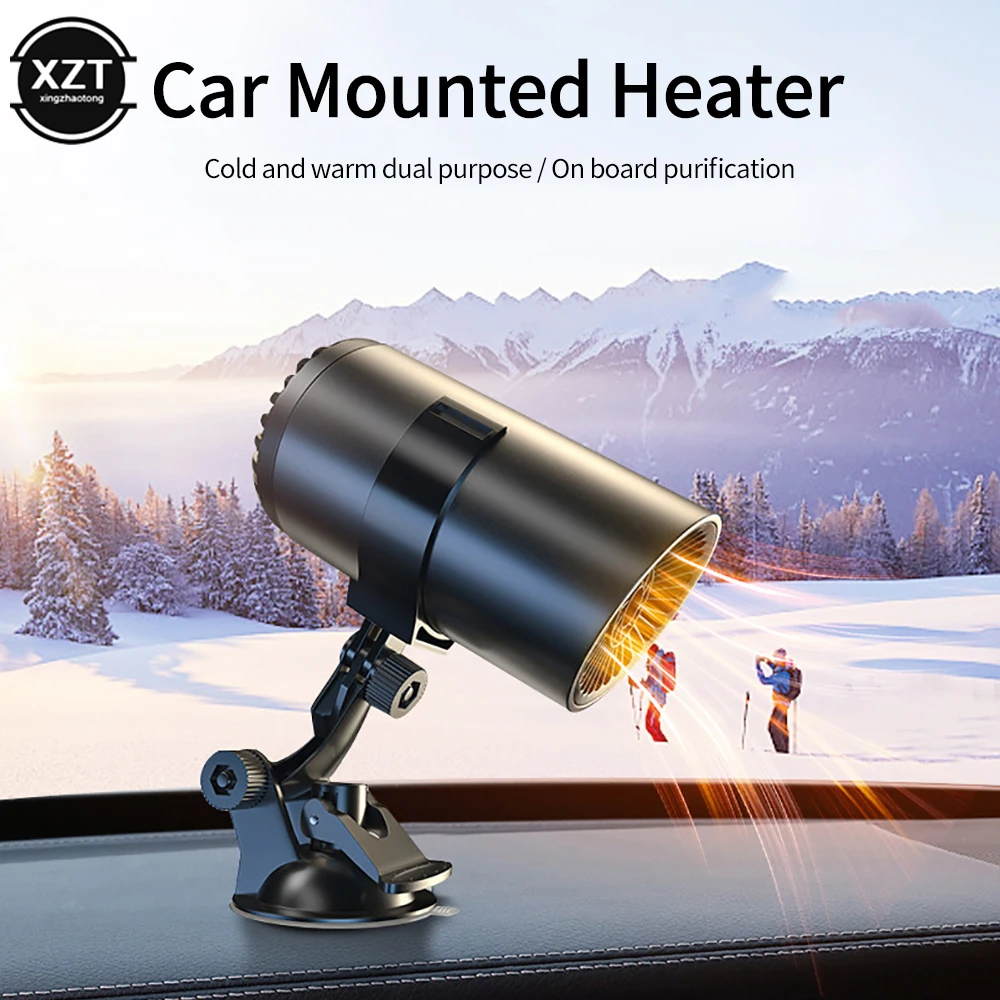 12V Auto Car Heater Cup Shape Car Warm Air Blower Electric Fan Windshield Defogging Demister Defroster Portable Car Electronics