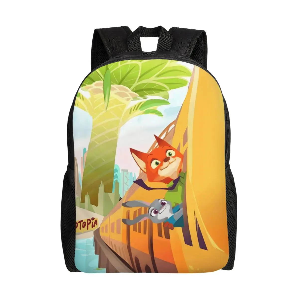 

Custom Zootopia Classical Anime Backpack for Men Women Waterproof College School Cute Cartoon Bag Printing Bookbags