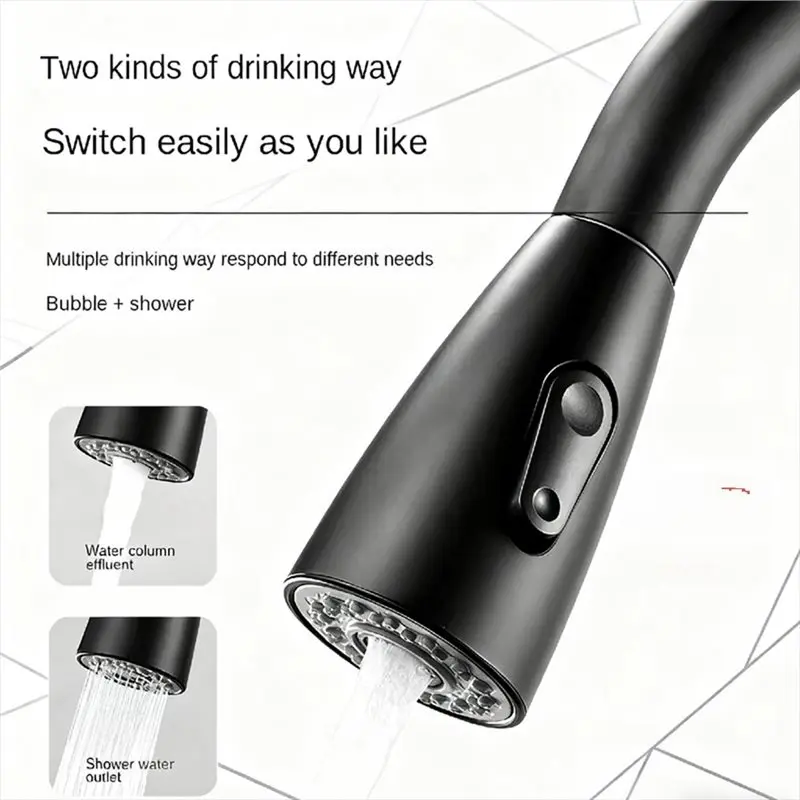 ABFI قسط الدورية تلسكوبي صنبور الفولاذ المقاوم للصدأ المطبخ بالوعة الحمام حوض الحنفية مع سهلة التركيب