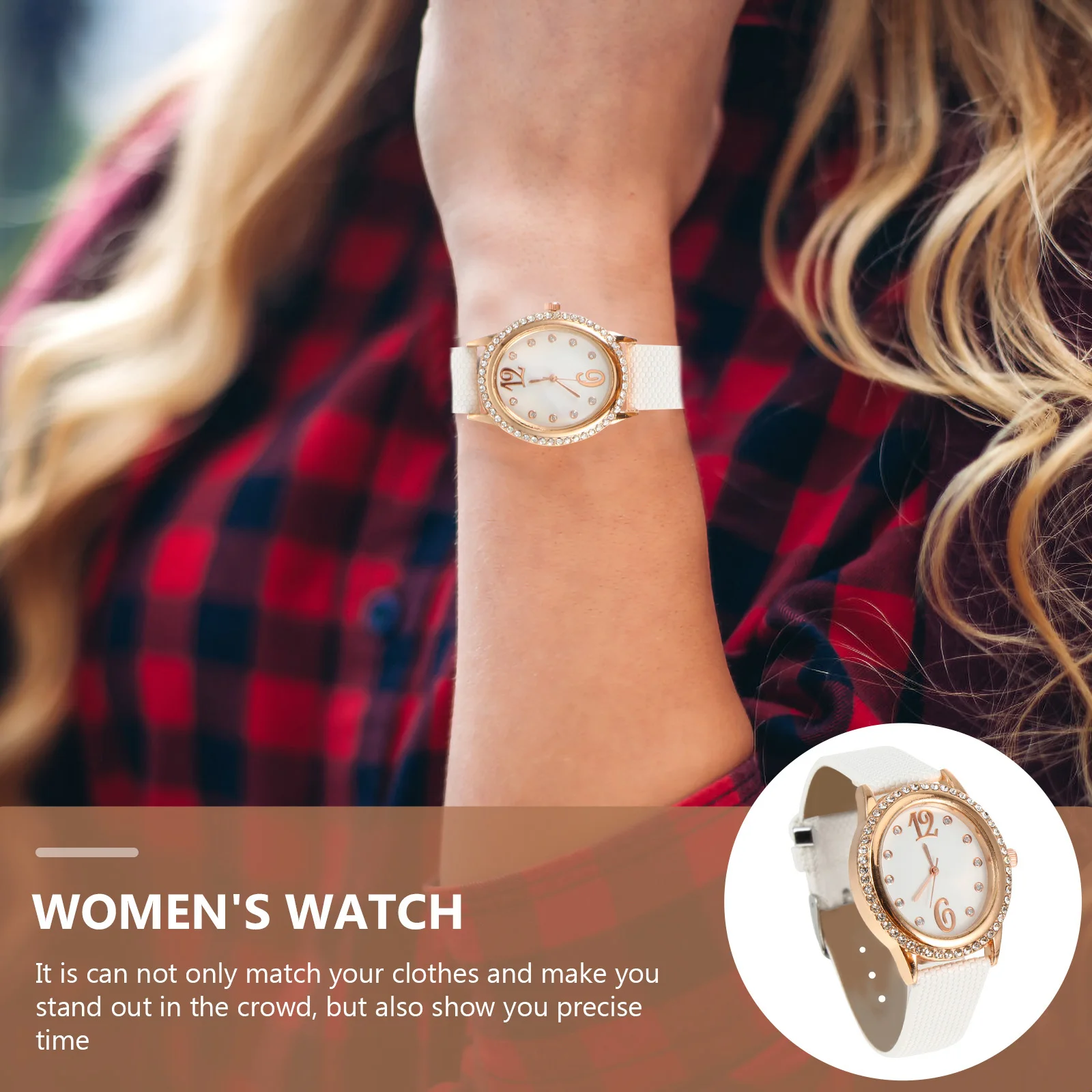 

Rhinestone Ladies Watch Premium Quartz Wristwatch Lightweight Comfortable Wear Daily Office Women Watches