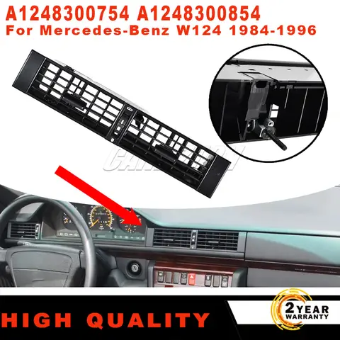 1 Pc For Mercedes-Benz W124 New Middle Front Dashboard Air Vent AC Grille Diffuser Panel A1248300754 A1248300854 car accessories