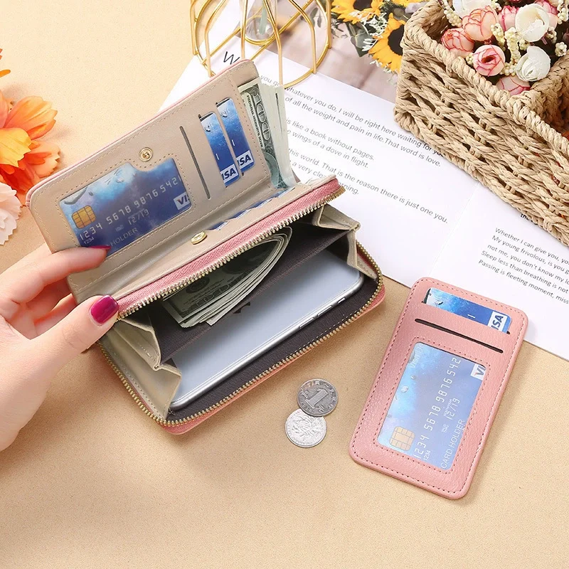 Short Women's Wallet Large Capacity Money Clip Women's Purse PU Leather Money Pouch Small Coin Card Holder New Women's Wallet