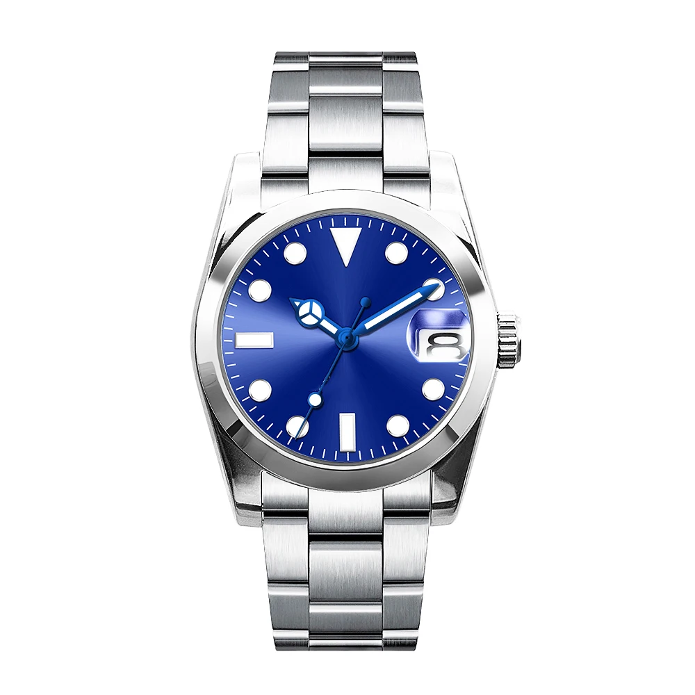 Imagem -03 - Relógio Automático Personalizado Masculino Impermeável Relógios Mecânicos Sapphire Pulseira Oyster Nh35 36 mm 39 mm 10bars