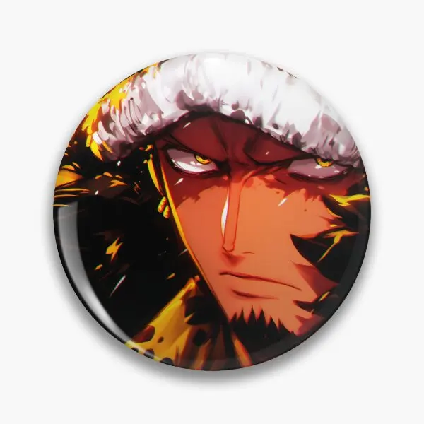 Law Trafalgar 1  Soft Button Pin Hat Cartoon Decor Metal Women Cute Collar Fashion Brooch Jewelry Creative Badge Clothes Funny