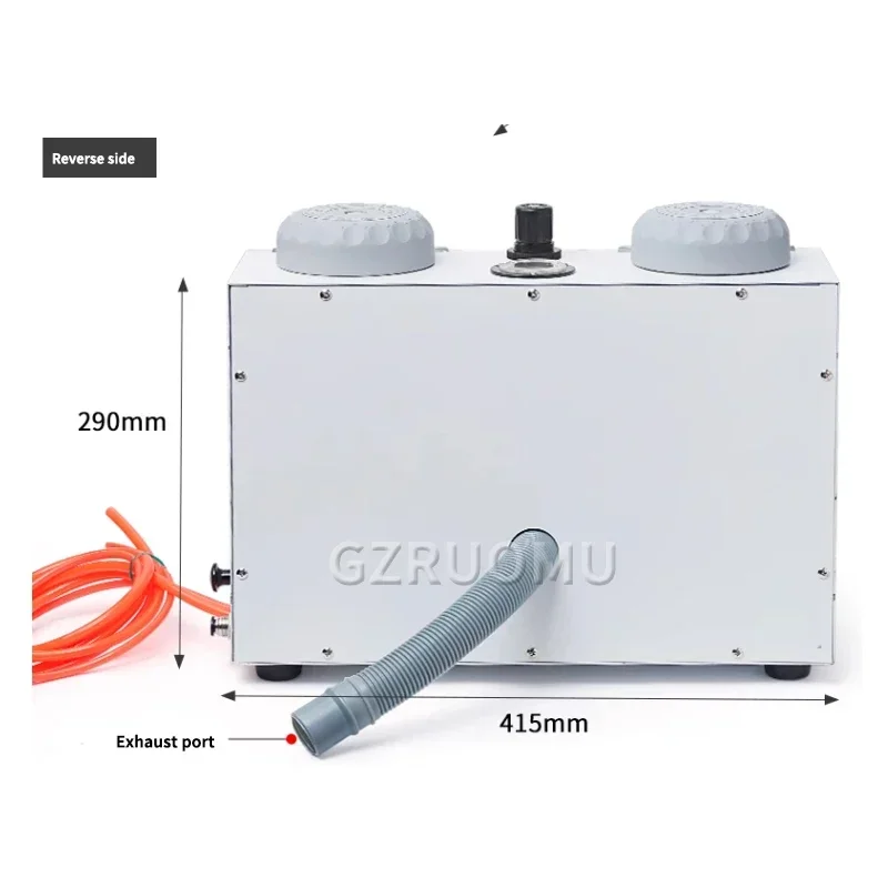 Jewelry Sand Blaster Double Barrel Pen Type Sandblasting Machine Precision Frosted Polishing Equipment for Gold & Silver Proc