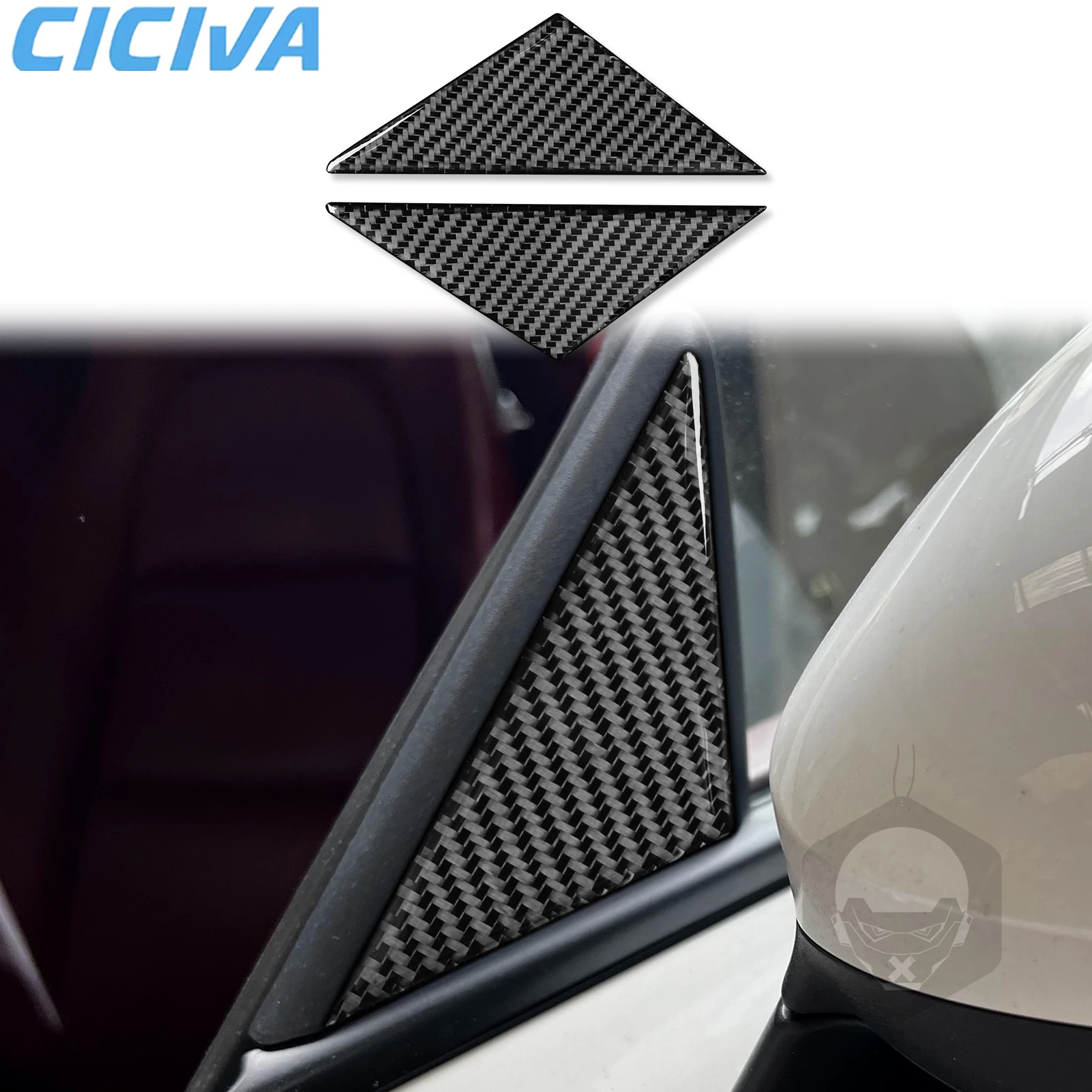 

For Porsche Boxster Cayman 718 982 2016-2022 Carbon Fiber Side Window A-pillar Interior Car Accessories Cover Stickers