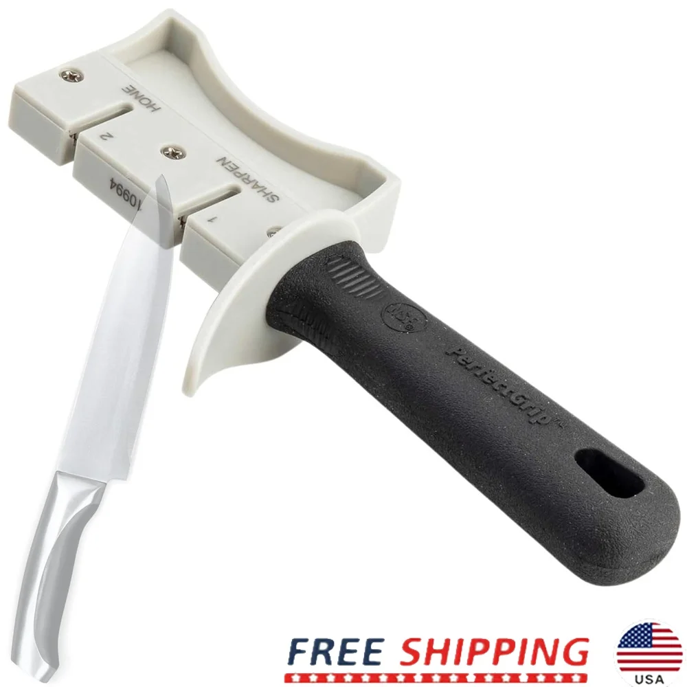 

Handheld Sharpener Ergonomic Design Tungsten Carbide Medium Grit NSF Certified Dishwasher Safe Kitchen Tool Convenient Storage