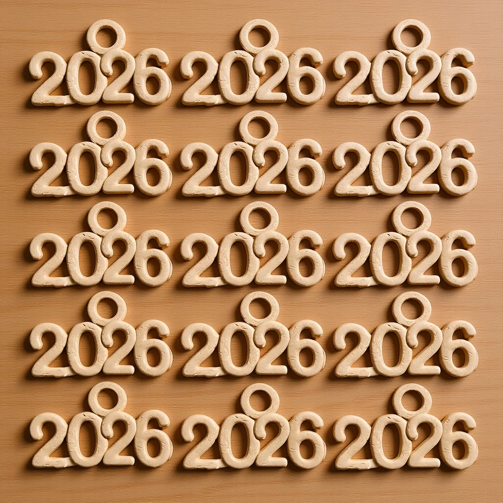 

100Pcs DIY Year Number Alloy Charms for Jewelry Making Keychain Pendant Accessories Vintage Style Durable Craft Supplies