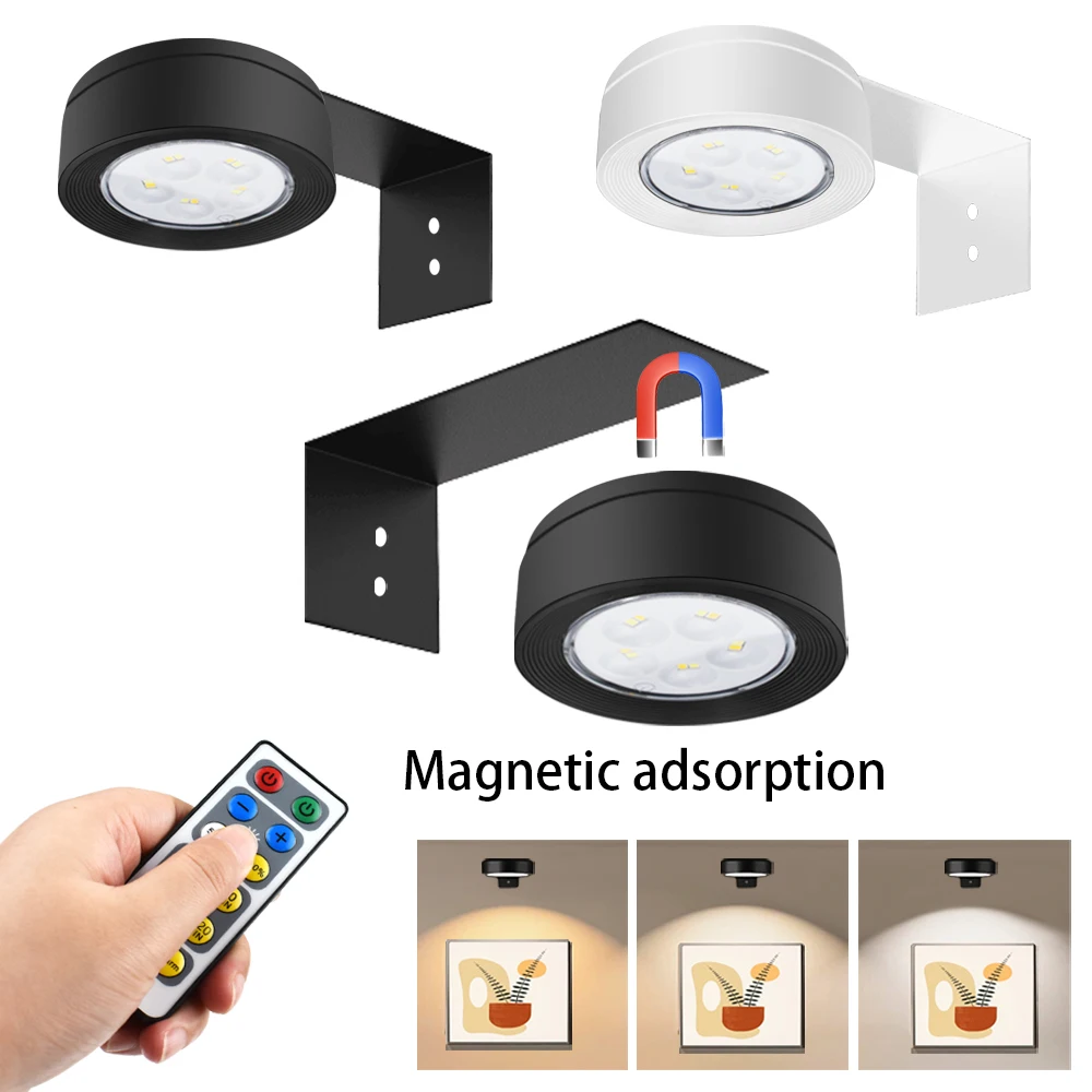 LED ضوء الليل 3-Color اللوحة ضوء خزانة ضوء سطوع عكس الضوء قابلة للشحن اللمس التحكم عن بعد ضوء الليل بات الخفيفة