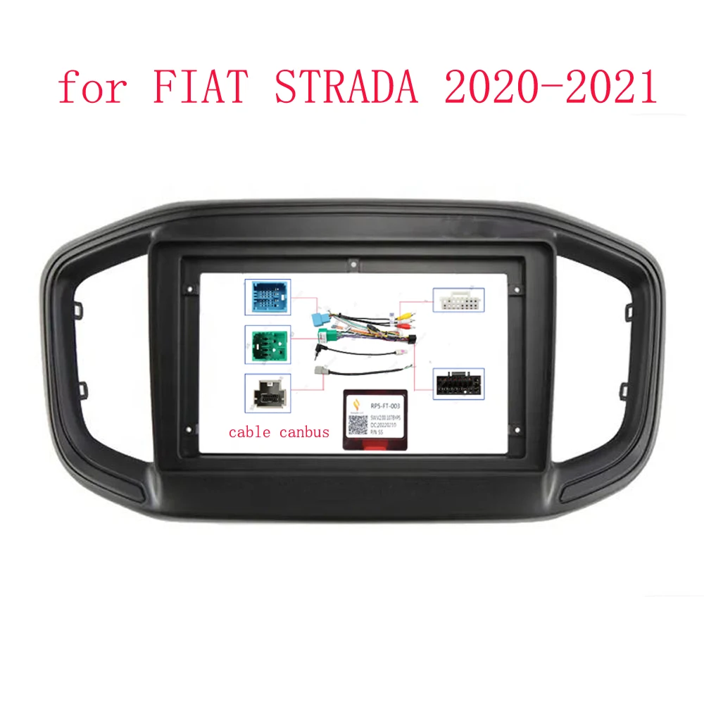 

For Fiat Strada 2020-2022 9INCH Car Radio Fascias Android GPS MP5 Stereo Player 2 Din Head Unit Panel Dash Frame Installation T