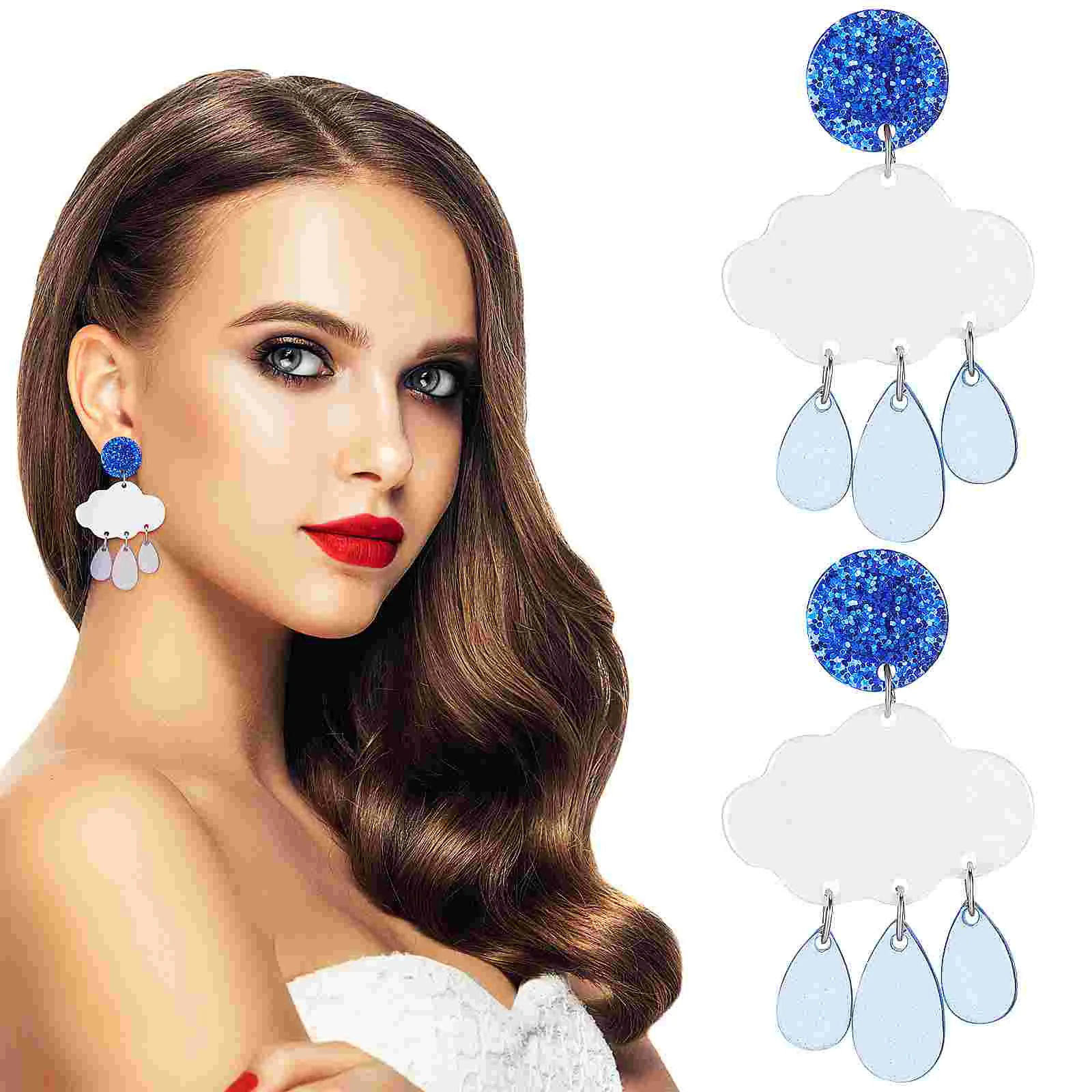 

Jewellery Earrings Acrylic Fun Jewelry Sparkly Glitter For Women Dangling Baby