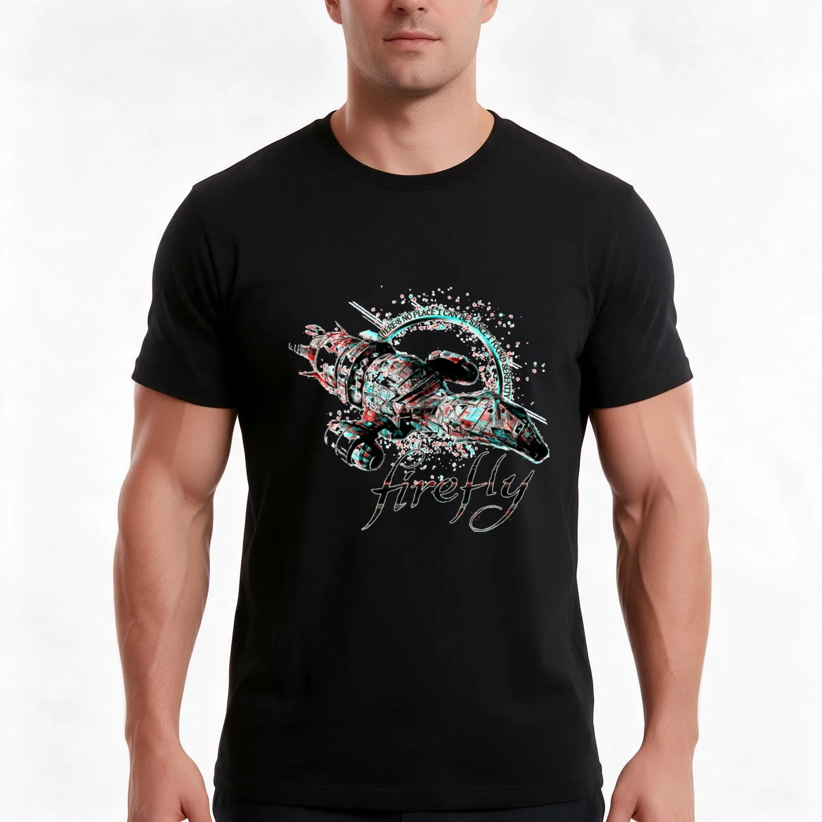 Firefly-Serenity T-Shirt Summer Casual Cotton Tee Oversized Streetwear Tops Vintage Graphic Print Loose Fit Short Sleeve