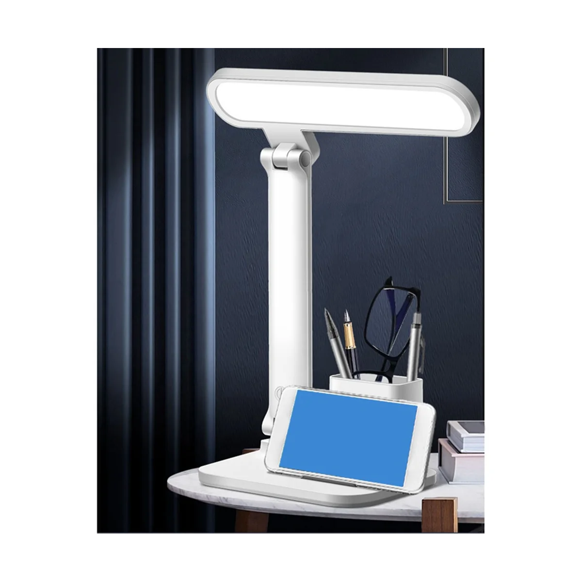 

LED Eye Protection Desk Lamp for Dormitory Dedicated School Season USB Charging Wireless Foldable Learning Desk Lamp