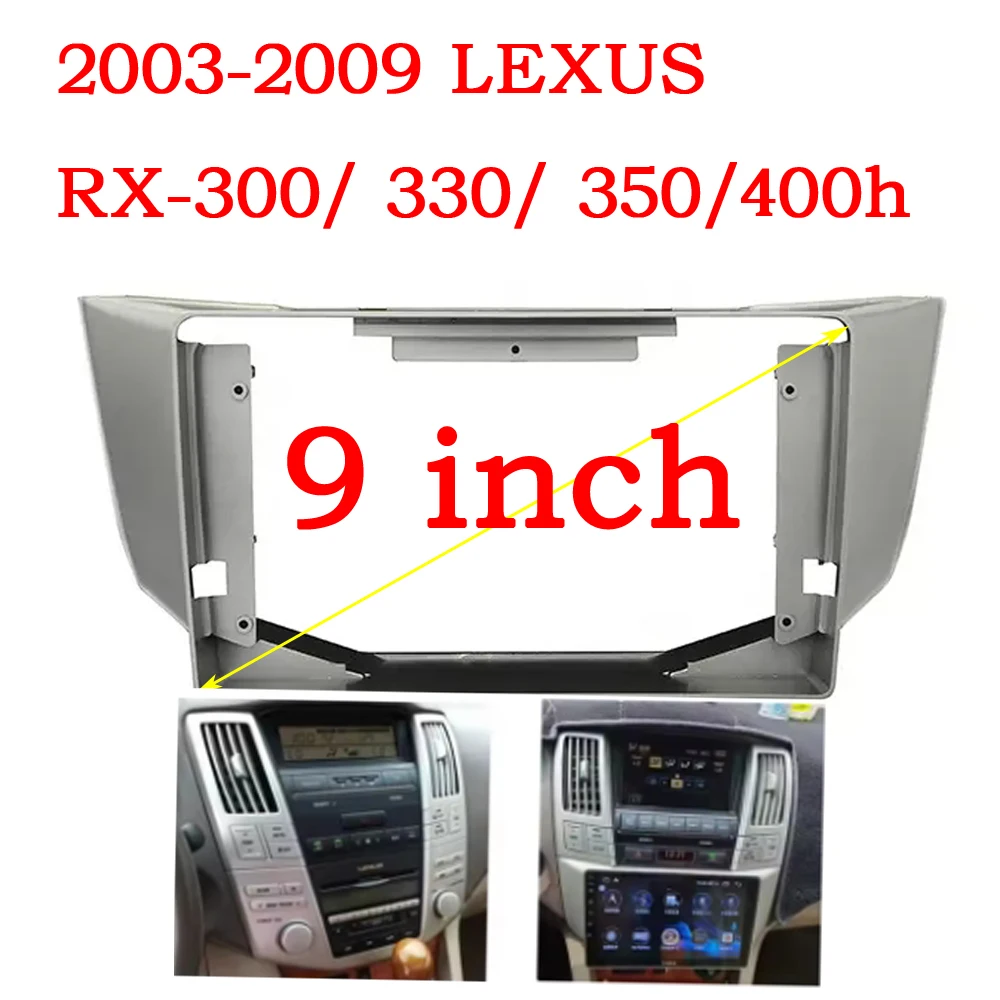 

Car Frame Fascia Adapter Android Radio Dash Fitting Panel Kit For Lexus RX RX300 RX330 RX350 RX400 RX450 Toyota Harrier