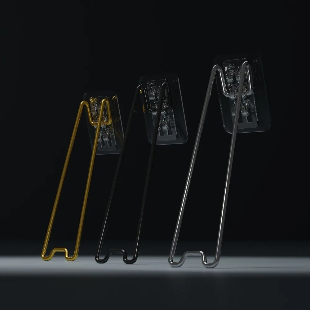 Stainless Steel Picture Frame Bracket Self-Adhesive Adjustable Picture Display Holder Storage Bracket Strong Load-bearing