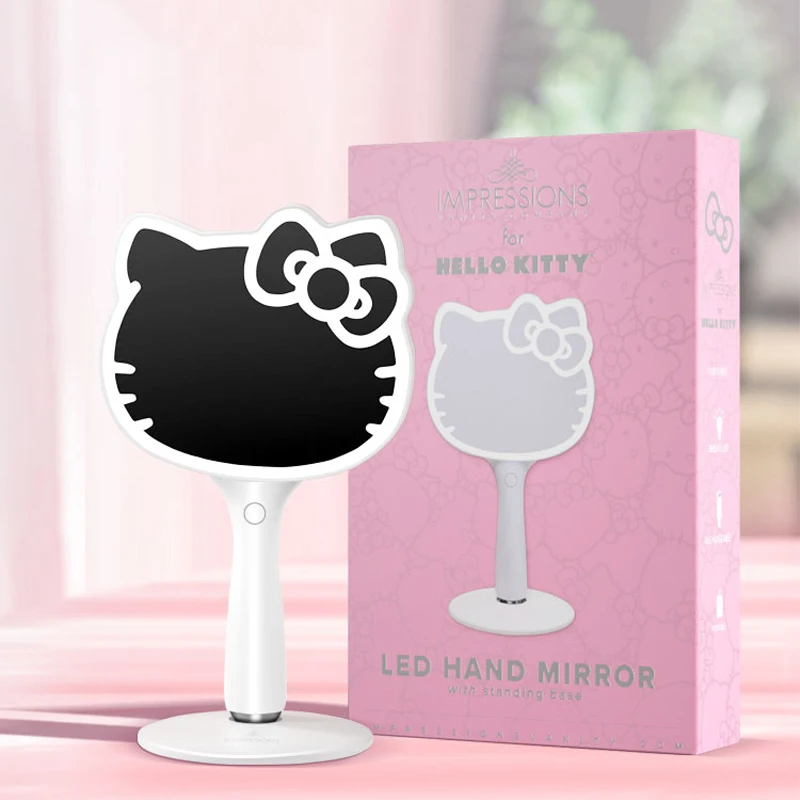 Ins Wind Sanrio Hello Kitty Vanity Mirror Kawaii Anime Figure No Punching Vertical Desktop Vanity Mirror Christmas Girl Gift