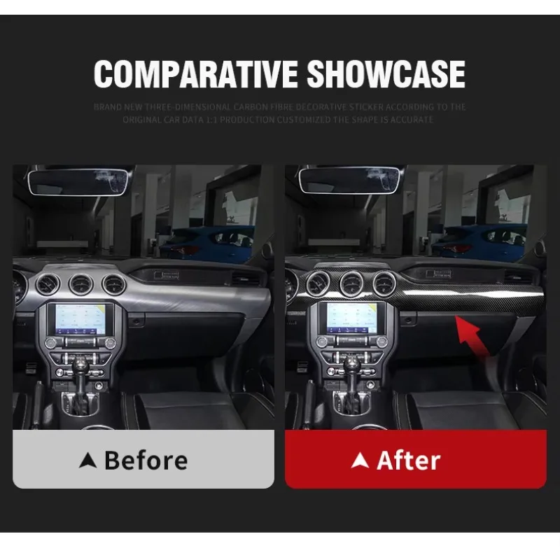 

Carbon Fiber Manufacturer Wholesale Central Control Auto Interior Part Car Interior Trim for Mustang 2015-2022