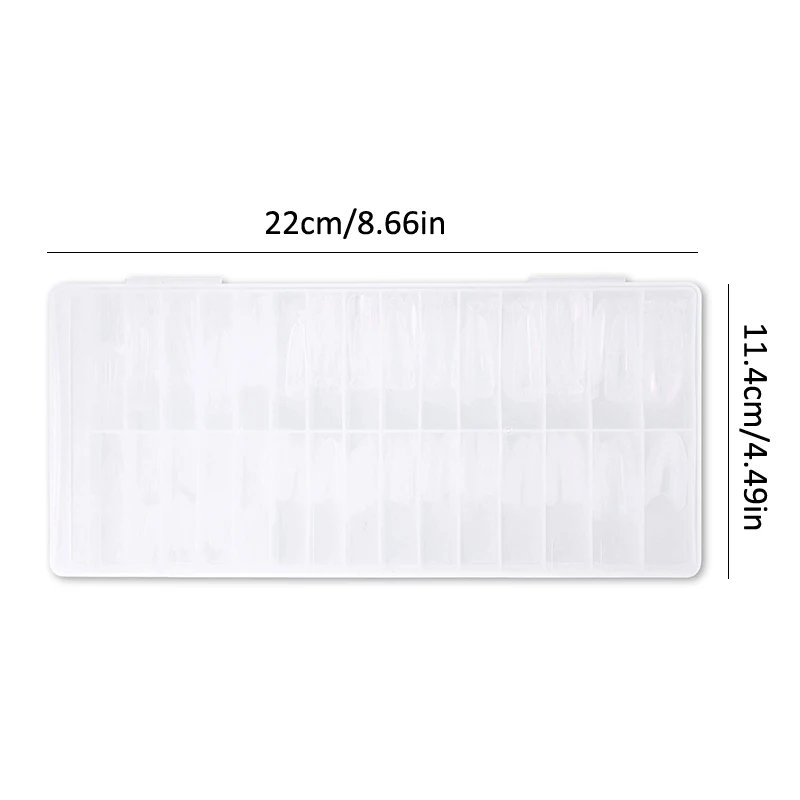 240 Stück 14 Größen Doppelte Nagelformen T-Form Ellipse Sandwich-Nagelform Schnelle Verlängerung Oben und Unten Maniküre 3D-Machwerkzeug – Detail 11