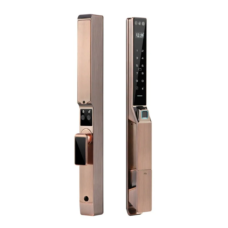 Outdoor waterproof broken bridge aluminum smart lock facial recognition remote visual garden sliding fingerprint password lock