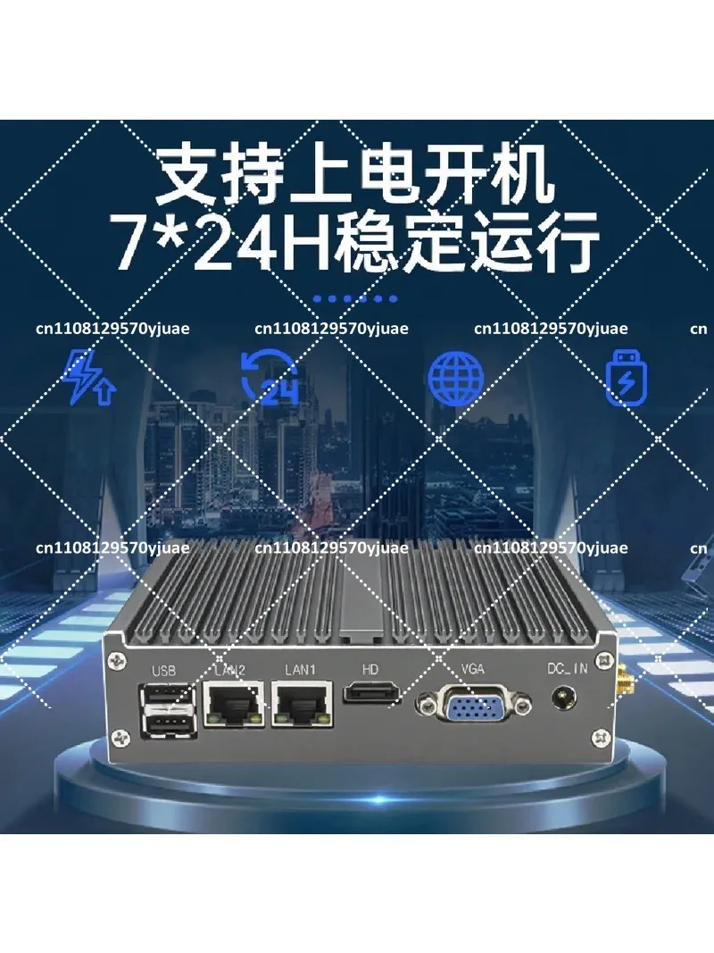 Industrial Computer Quad-Core N100 Dual Network Port Dual Serial Port RS485 Visual Fully Enclosed Embedded J6412 in Stock