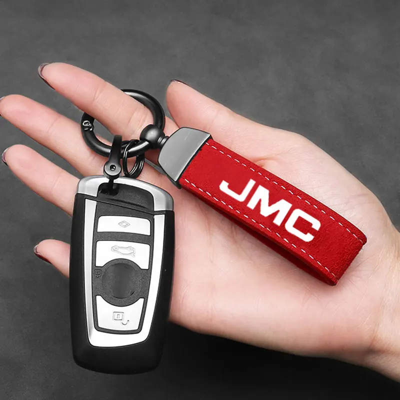 

Suede Leather Keychain For Men Women Car Key Holder Trinket Keyring Accessories Gift For JMC BOARDING VIgus 5 Pickup Territorial