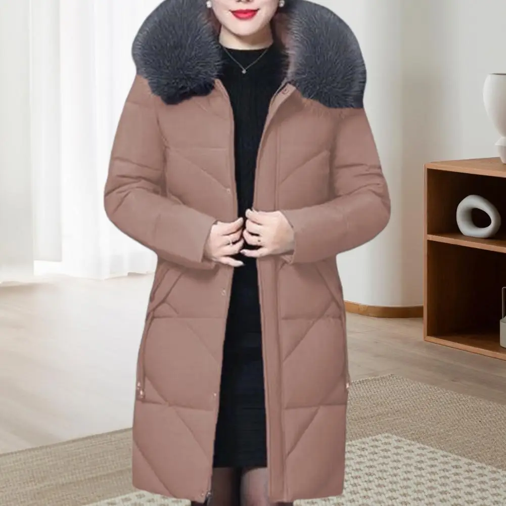 Women's Winter Jacket Hooded Long Thick Warm Cotton Padded Parkas Woman Liner Large Size Jackets Coat