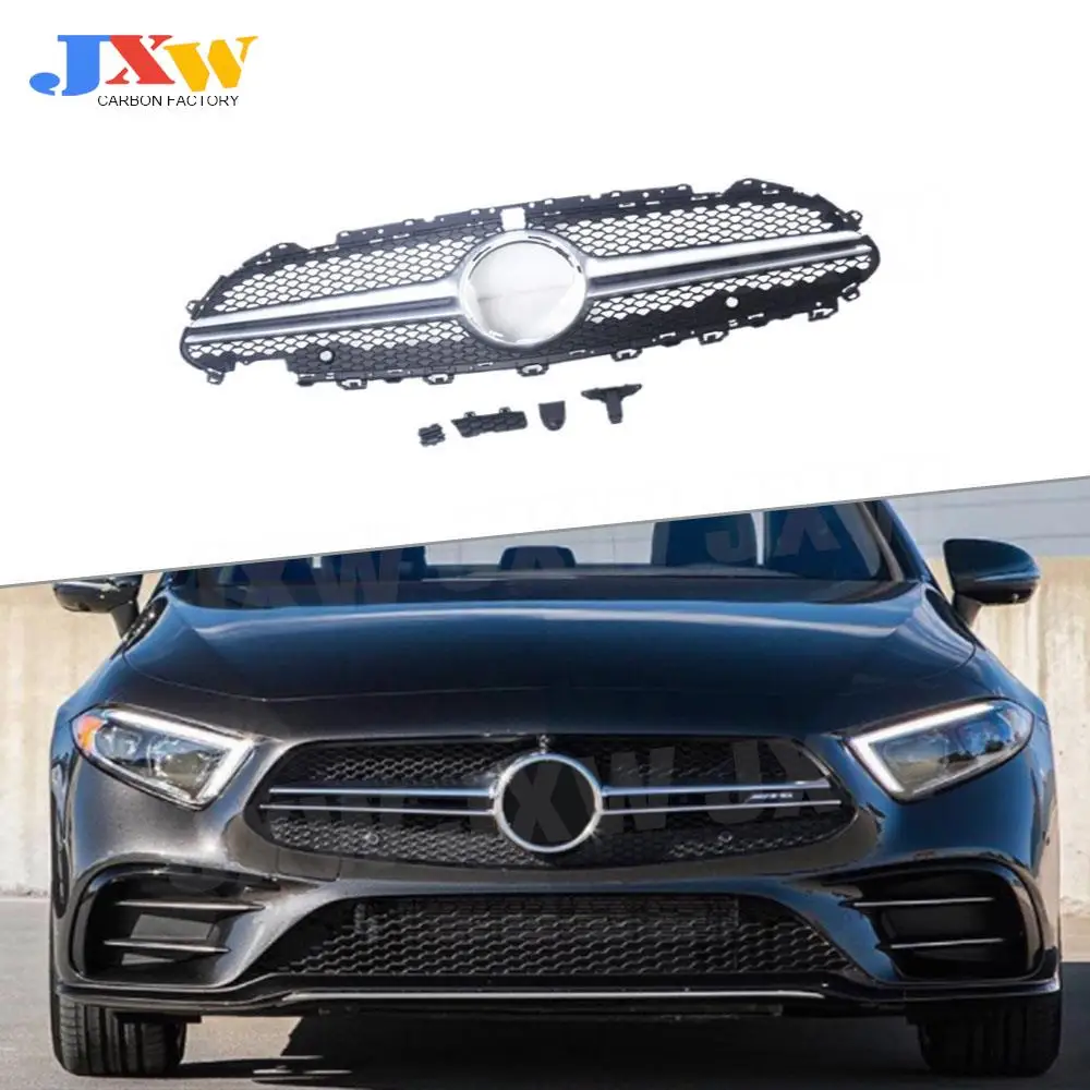 

ABS Fog Lamp Grille For Mercedes Benz CLS Class C257 CLS260 300 350 450 CLS53 2019 UP Front Bumper Grill Moulding Trim