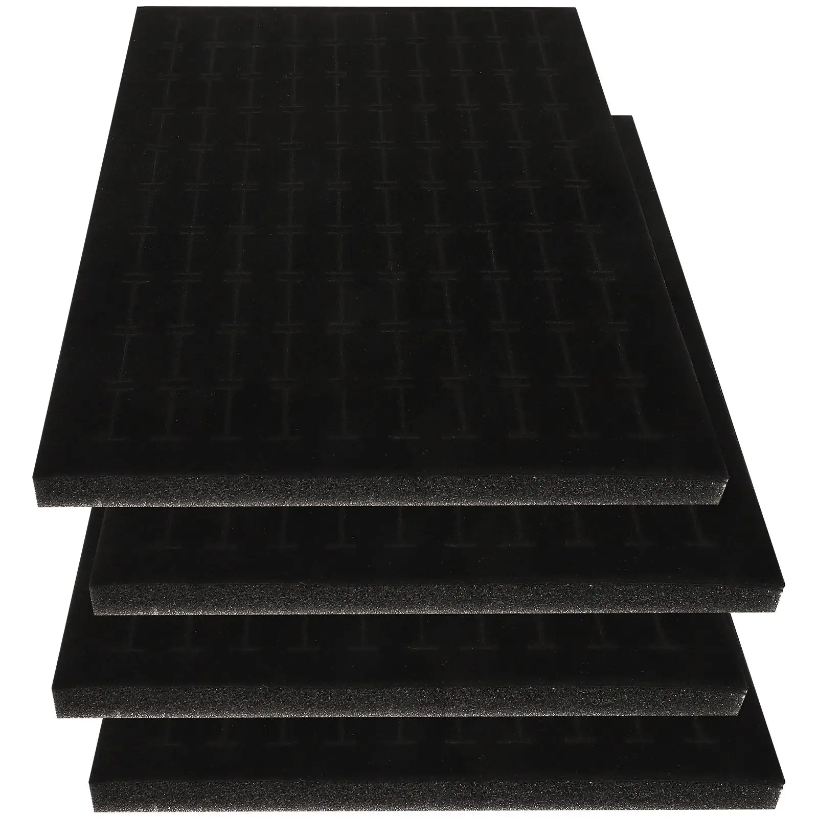 

4 Pcs Jewelry Box Sponge Pad Organizer Inserts for Ring Earring Display Holder Tray Small Travel Mat Storage Solution