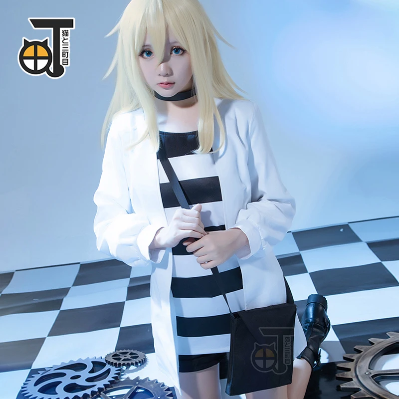 Anime HeavenCos Angels of Death Rachel Gardner Ray Cosplay Costume Coat Shirt Shorts Choker Bag Full Suit for Halloween Party