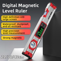 20/30/40cm Digital Magnetic Level Ruler 0-90 Degree Digital Spirit Level Angle Finder Gauge Aluminum Alloy Electronic Protractor