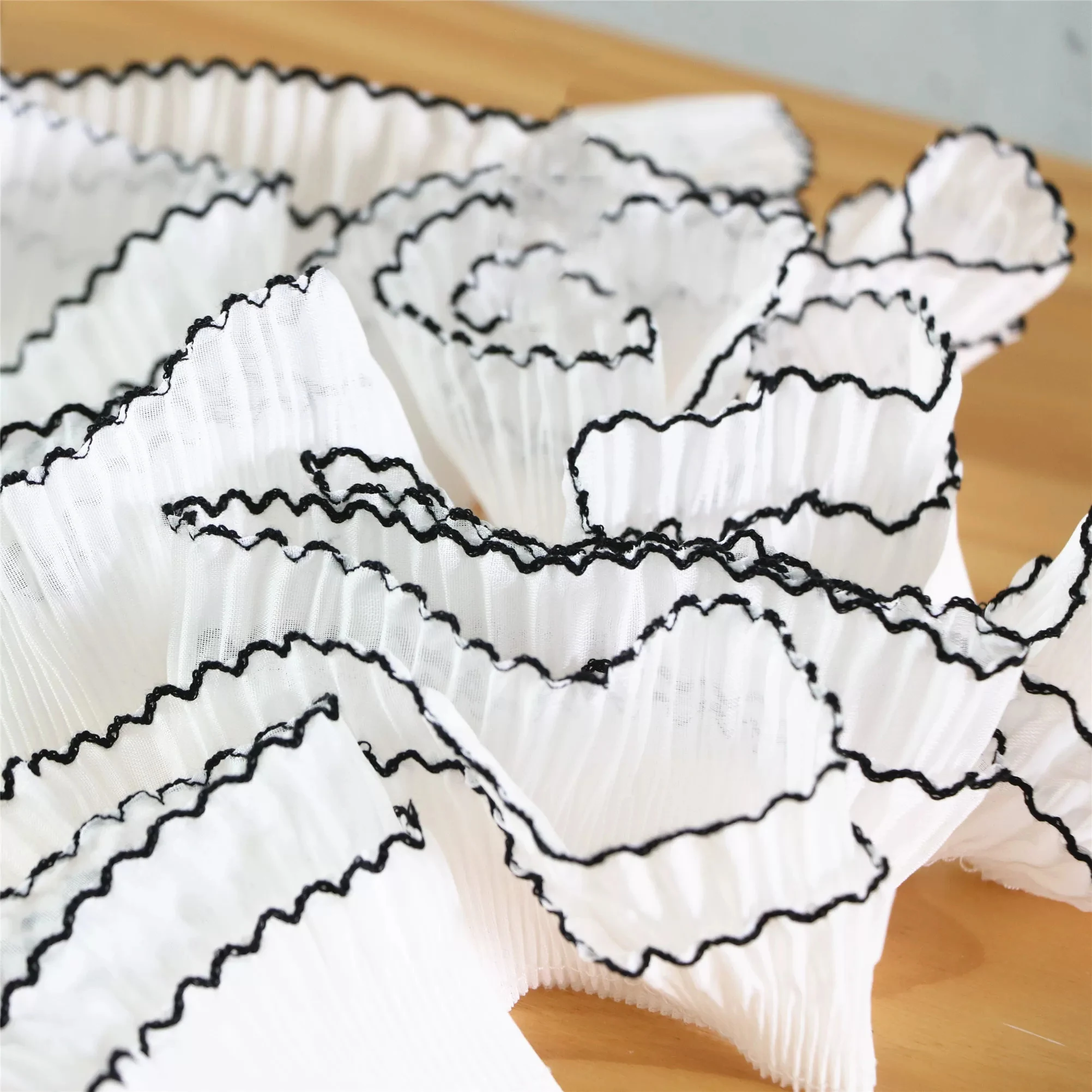 3yard Contrasting wavy lace Trim,DIY handmade collar cuffs,clothing accessories trim for sewing