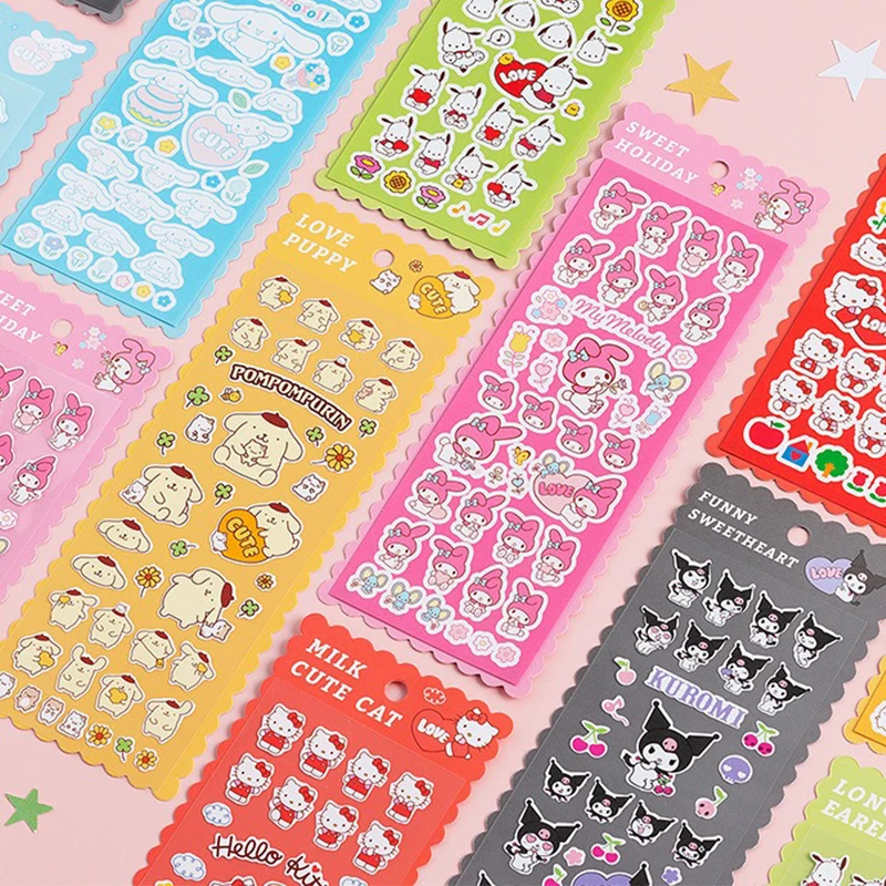 

Sanrio Kulomi Cinnamon Hellokitty Cute Cartoon DIY Stickers Handbill Decorative Stickers Children Like Birthday Gifts