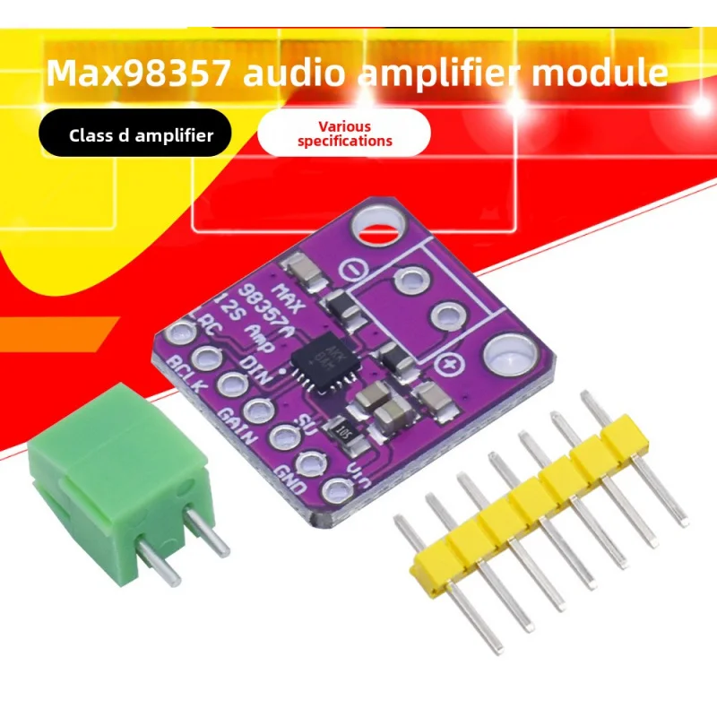 

MAX98357 Module I2S Audio Amp No Filtering Compatible with ESP32 Raspberrypi