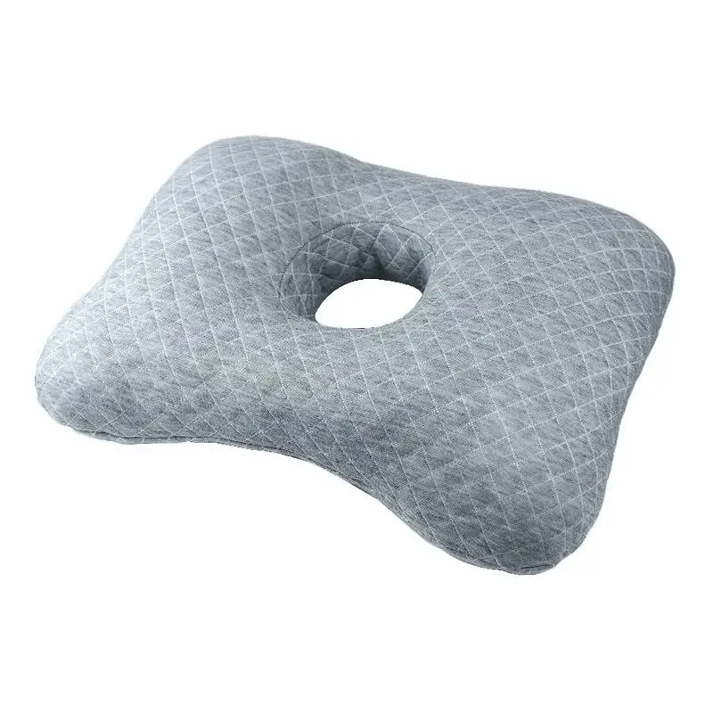 Ademend ergonomisch kussen met oorgat Draagbaar comfortabel oorbelkussen Katoenen vulling Oorpiercingkussen
