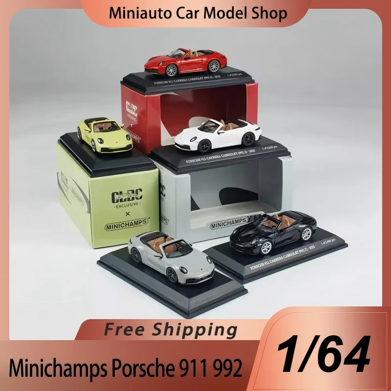 Nuevo en Stock Mc Minichamps 1:64 Porsche 911 Carrera Cabriolet 992,2 2025 aleación miniatura Diecast modelo Porsche coche deportivo Juguetes