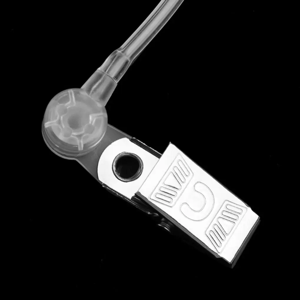 Bobina transparente Acoustic Air Tubo Earplug, Substituição do grampo do metal para rádio bidirecional Walkie Talkie fone de ouvido