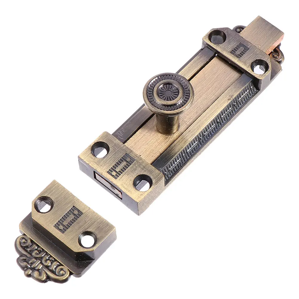 

Zinc Alloy Door Bolt Lock Durable Vintage Finish Slide Bolt Latch for Bedroom Bathroom Shed Doors Inside Door Latches Security
