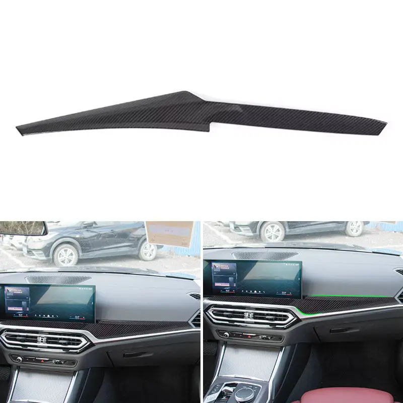

ABS Car Interior Center Console Dashboard Frame Cover Decoration Strips Trim For BMW 3 Series 320 325 330 i3 2022 2023 LHD