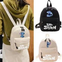 Lilo & Stitch Mini Zaini per bambini Trend Borsa per ragazze in nylon Borse da scuola piccole Zaino bianco per zaini casual alla moda per bambini