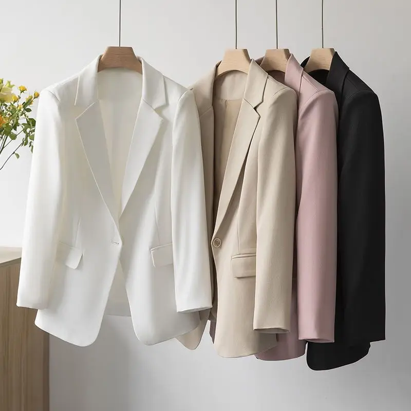 Black jacket women's short blazer new spring 2026 model popular online versatile fashionable slimming trendy student suit