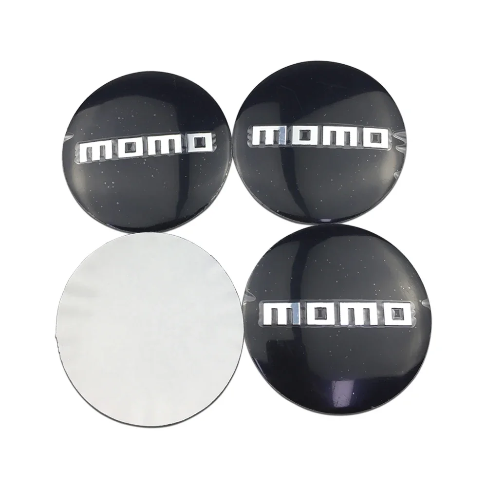 4PCS 56mm MOMO Logo Car Wheel Rim Center Cap Sticker for MG Chevrolet KIA Nissan Ford Mazda Mercedes Benz Auto Decoration