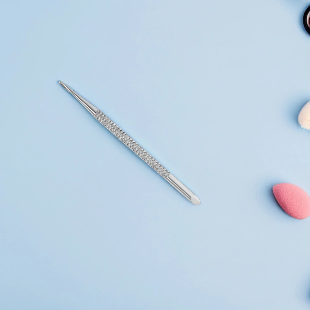 4 قطعة الفولاذ المقاوم للصدأ بشرة الأظافر انتهازي المزدوج نهاية مزيل الجلد الميت مسمار التنقيط أداة مانيكير باديكير أداة تنظيف المحمولة