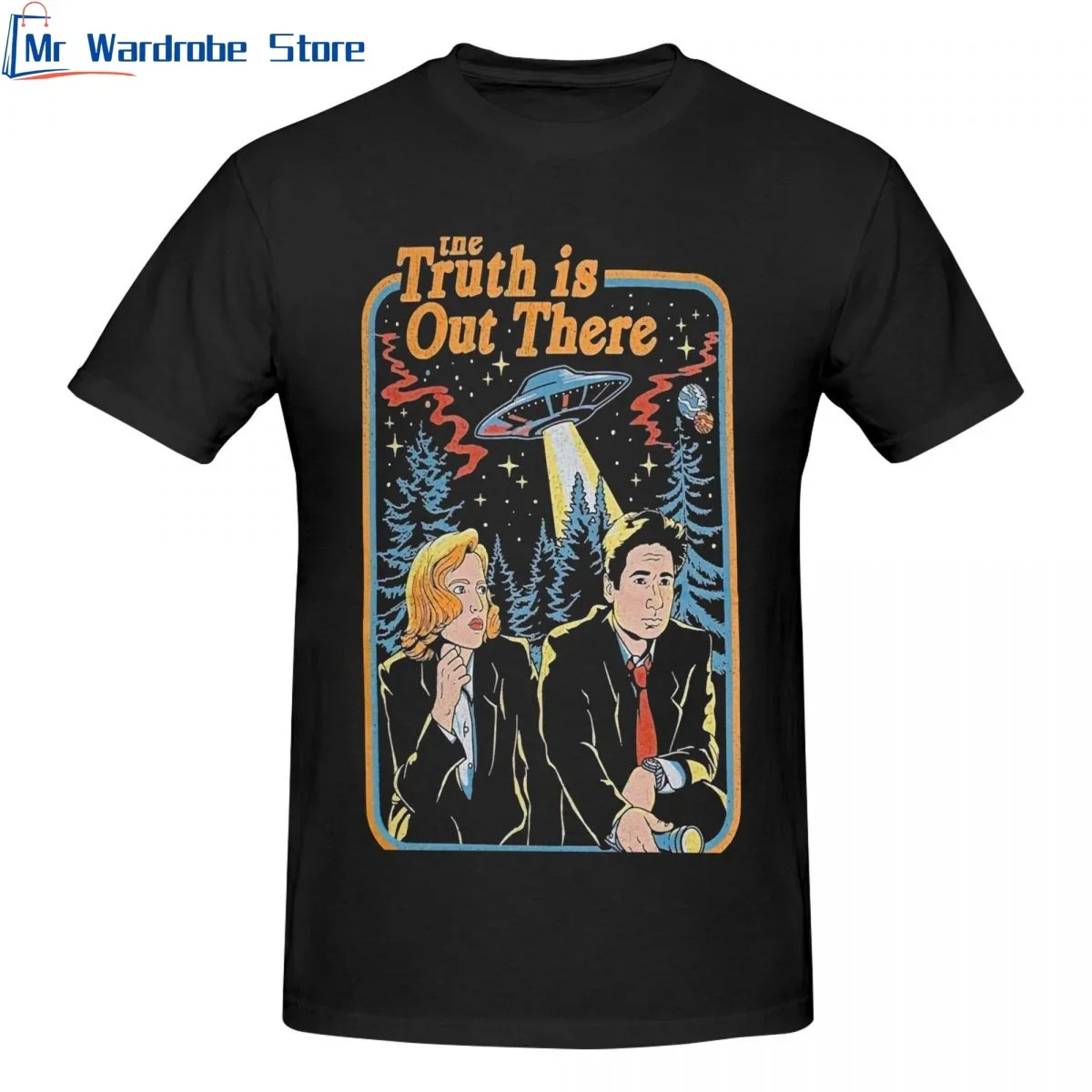 Funny The Truth Is Out There X Files T Shirt for Men Women Tees Round Neck Tee Shirt Oversized Graphic T-Shirts Tops Summer